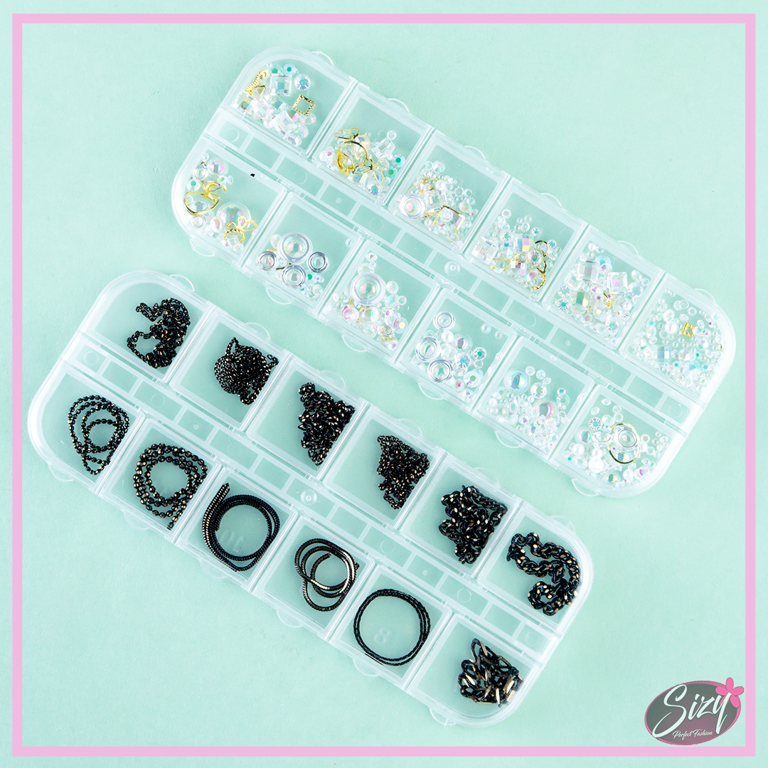 Caja De Decoración Para Uñas Cadena