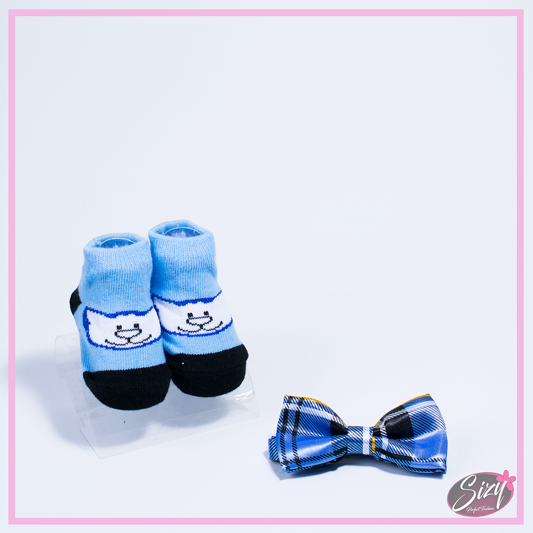 Calcetín y Corbatín Para Bebé