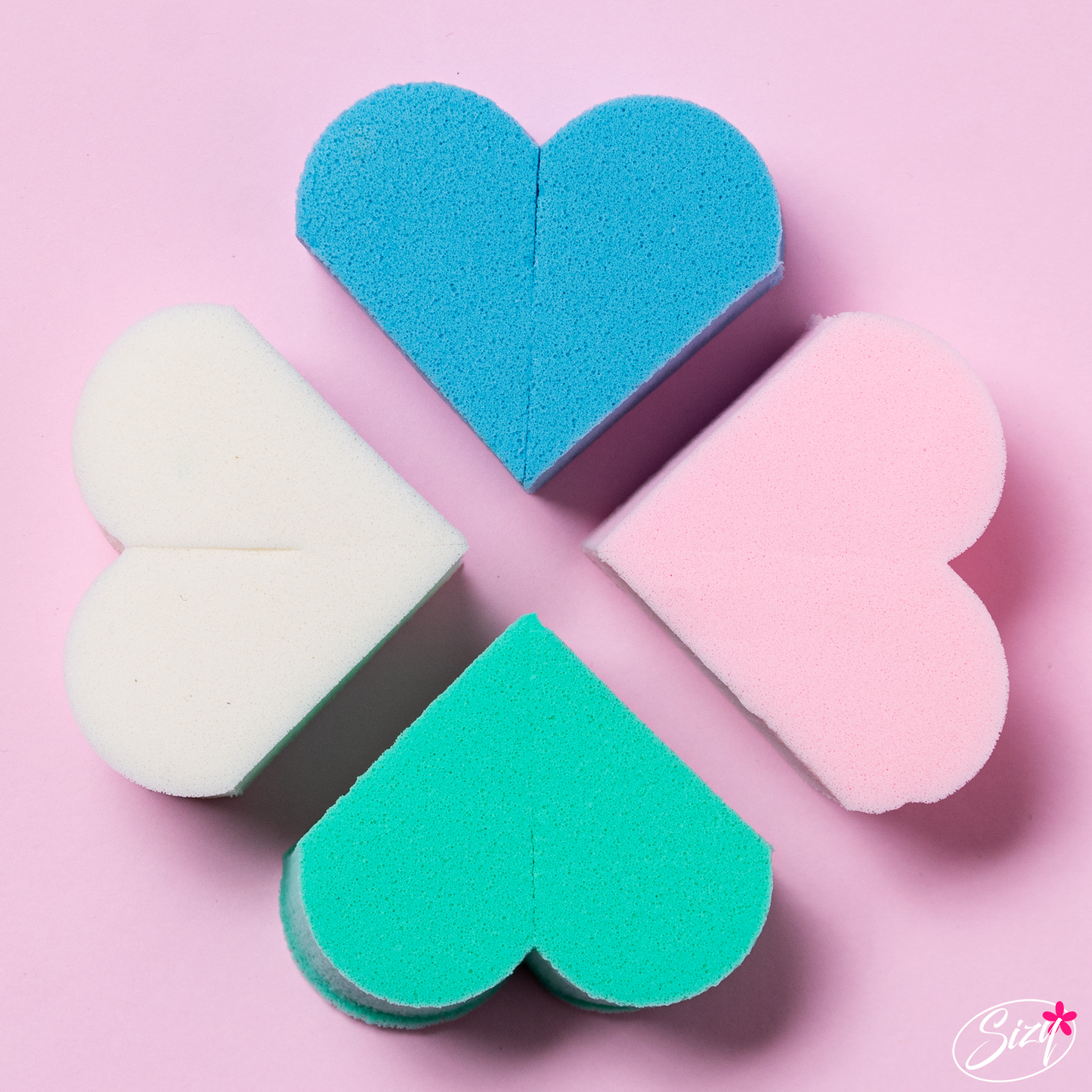 Paquete De Trocitos De Esponjas Para Maquillaje Diseño Flor