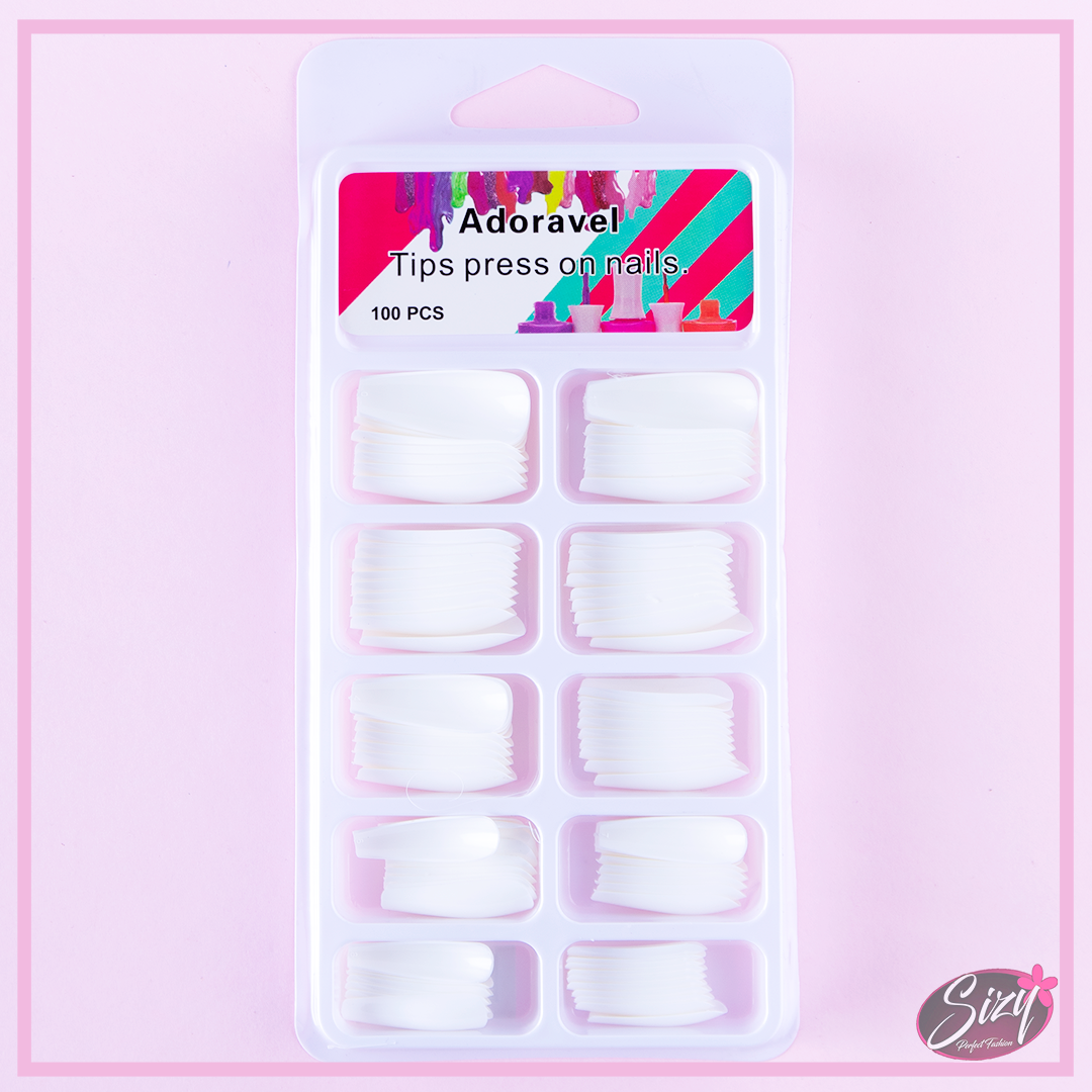 Uñas Postizas Ballerina Blanco – Adoravel