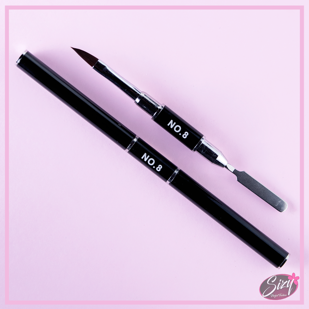 Pincel y Espátula Para Polygel o Acrílico #8