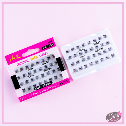 Pestañas Postizas Individuales Clusters Trio J-Lash