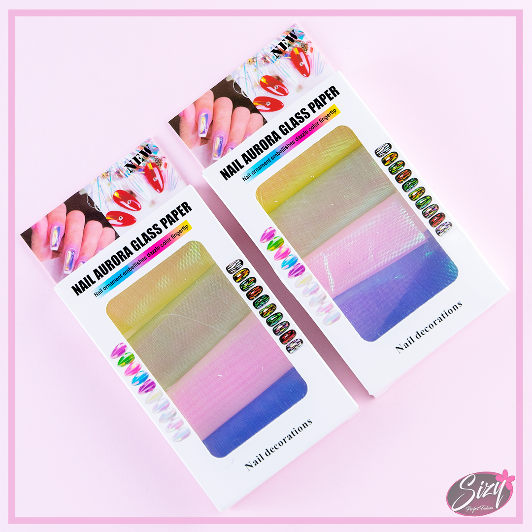 Papel De Vidrio Aurora Hológrafico