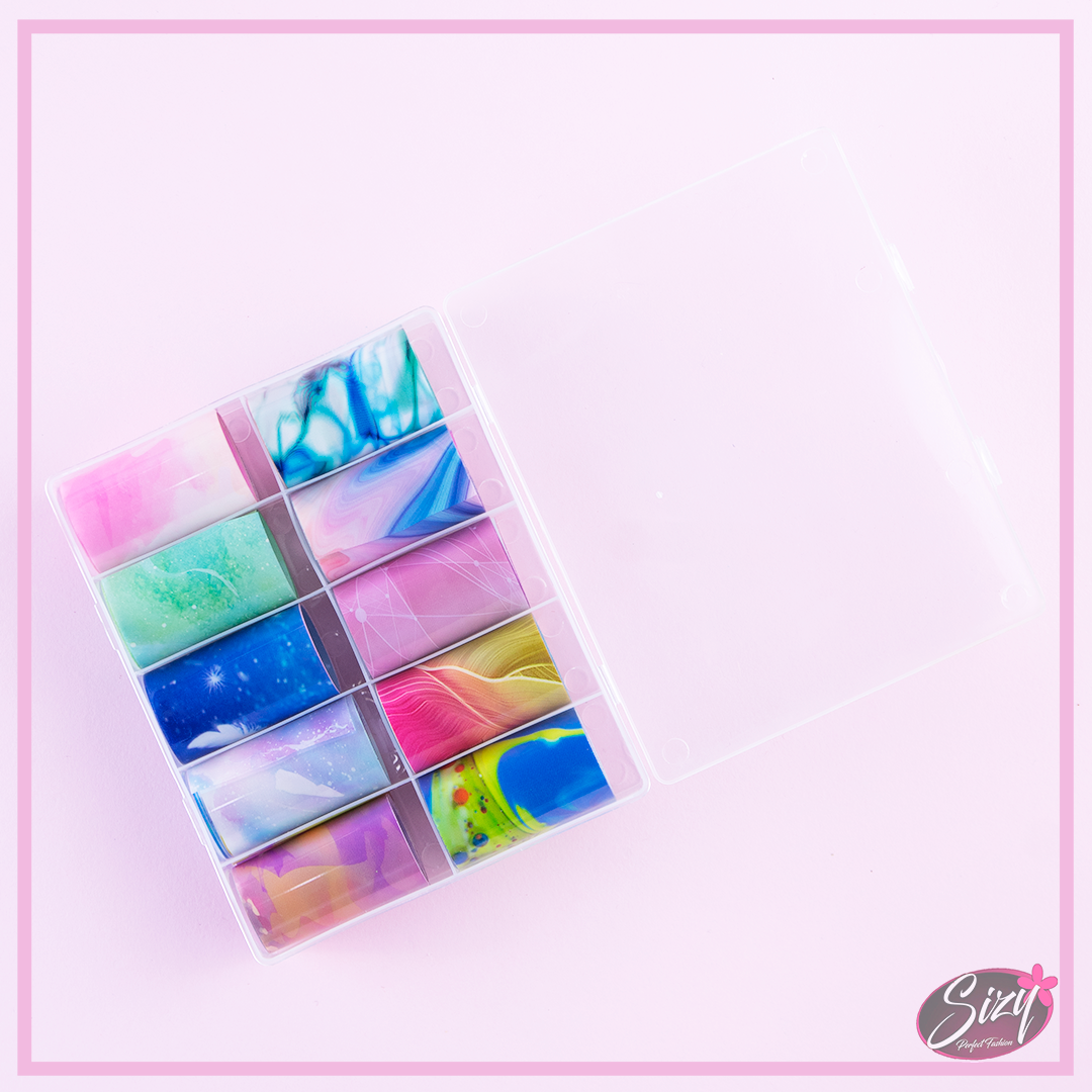 Kit 10 Papel Foil Con Estampado