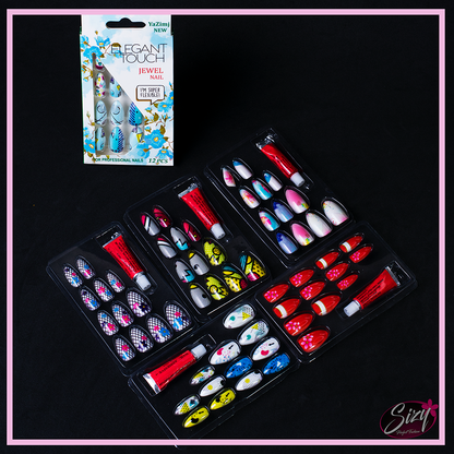 Set Uñas Postizas Decoradas - Elegant Touch