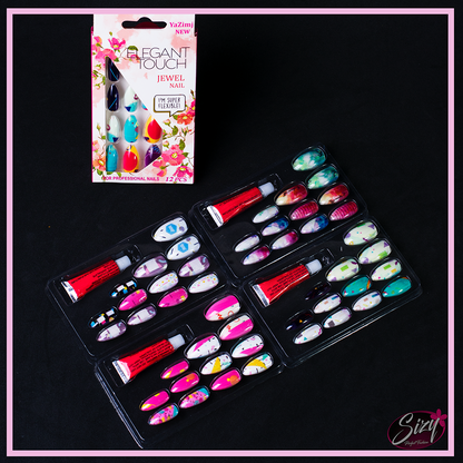 Set Uñas Postizas Decoradas - Elegant Touch