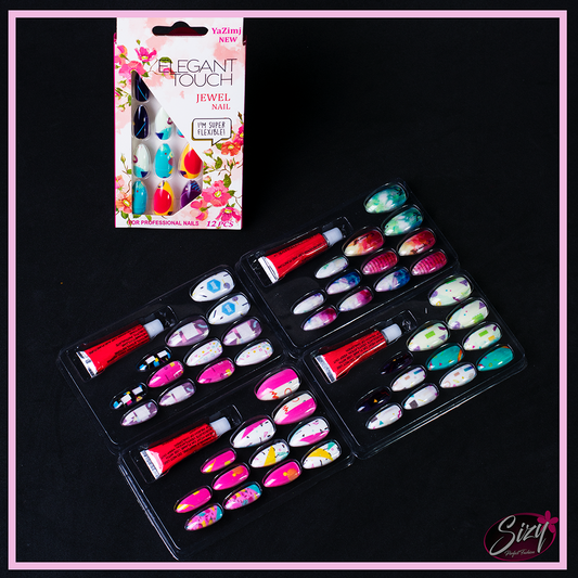 Set Uñas Postizas Decoradas - Elegant Touch