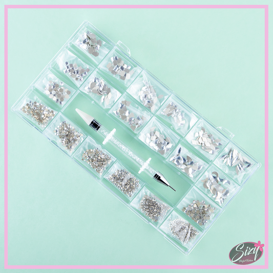 Caja De Crystales y Diamantes + Aplicador Tacana