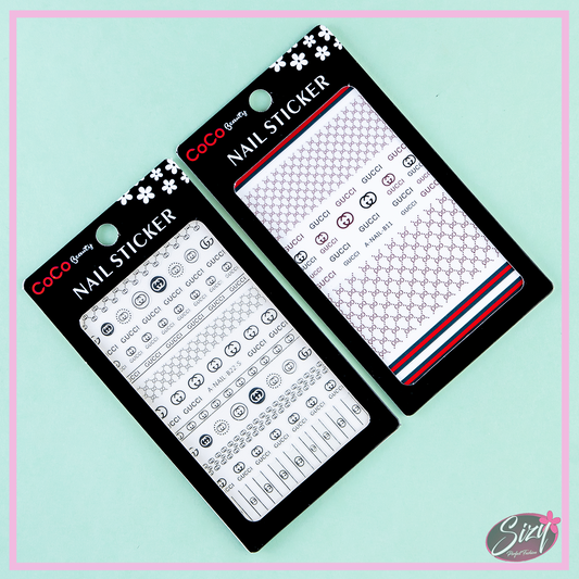 Sticker Para Uñas Diseño Gucci