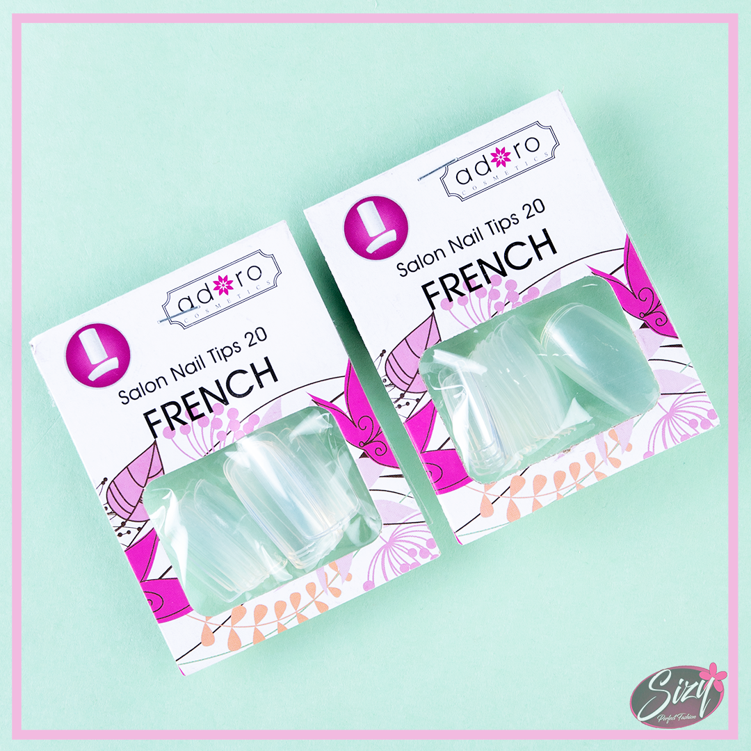 Bolsita De Uñas Postizas French Adoro Transparente