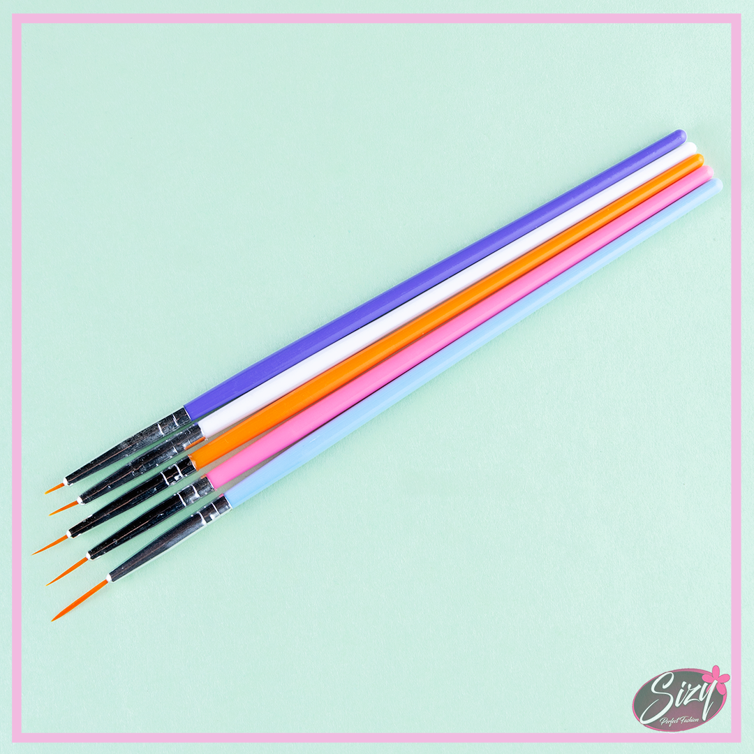 Set Pincel Liner Para Nail Art