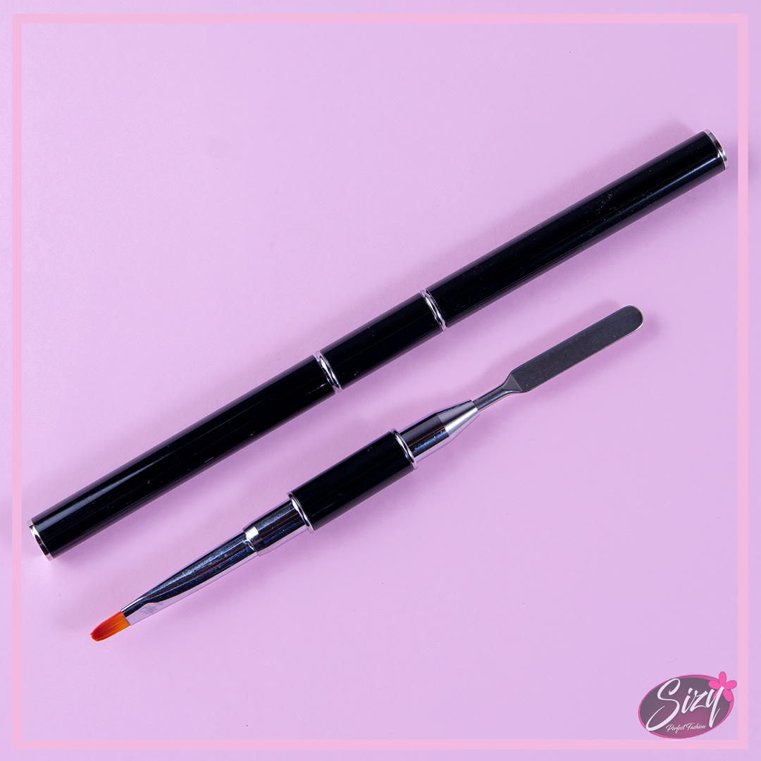 Pincel y Espátula Para PolyGel 2 En 1