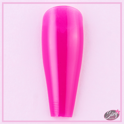 Kit 100 Tips Uñas Postizas Tango Ballerina Fucsia