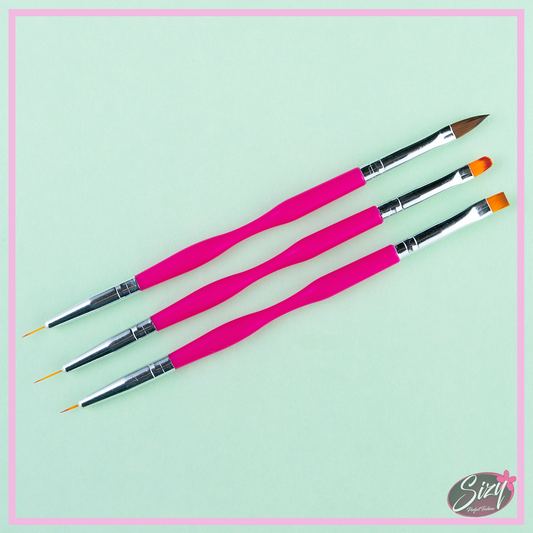 Set Pinceles Nail Art Doble Lado