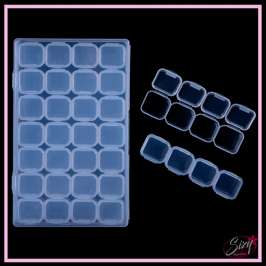 Caja De Almacenamiento Con 28 Rejillas