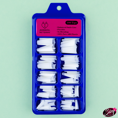 Uñas Postizas - Adoravel Ballerina Blanco Medias