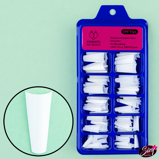 Uñas Postizas - Adoravel Ballerina Blanco Medias