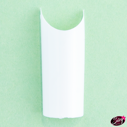 Uñas Postizas Adoravel Cuadradas Medias Blanco