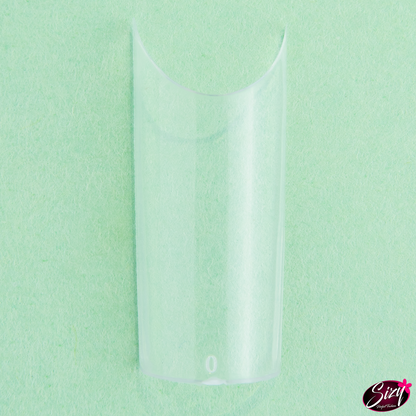 Uñas Postizas Adoravel Cuadradas Medias Con Sonrisa Transparente