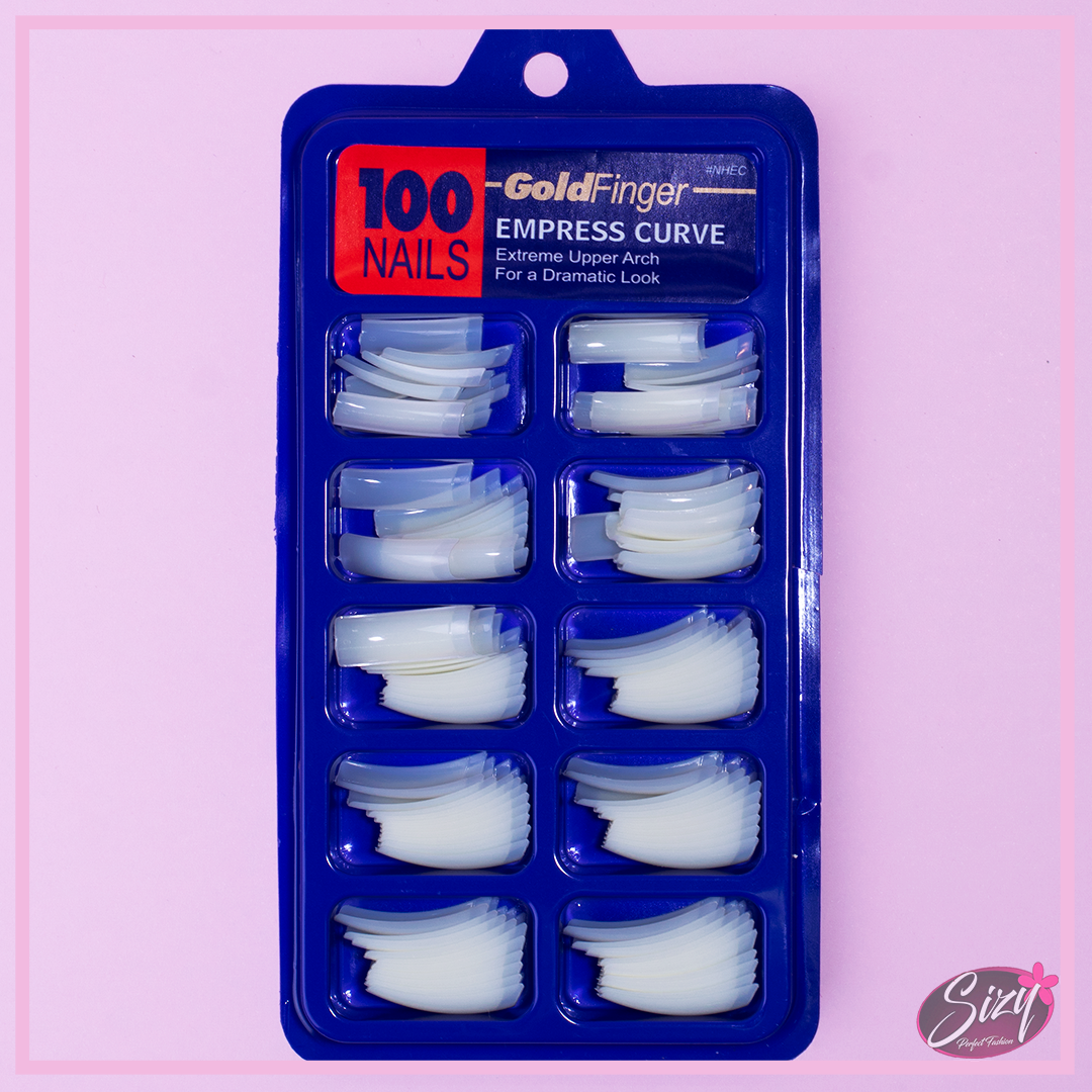 Uñas Postizas - Gold Finger Azul