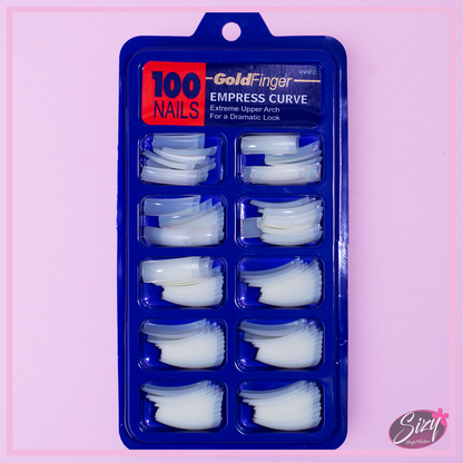 Uñas Postizas - Gold Finger Azul