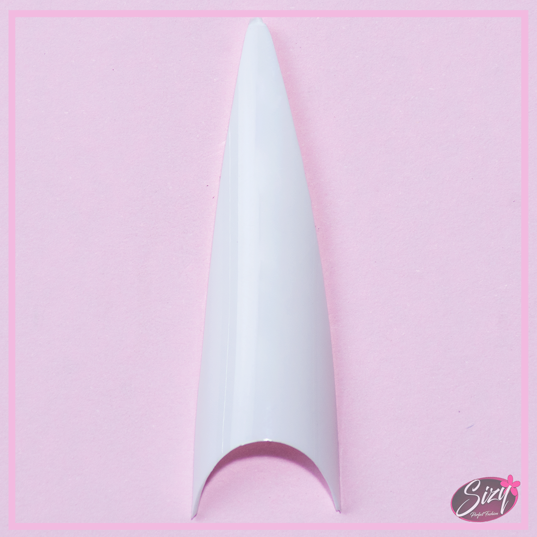 Set  De Uñas Postizas - Gold Finger Blanco