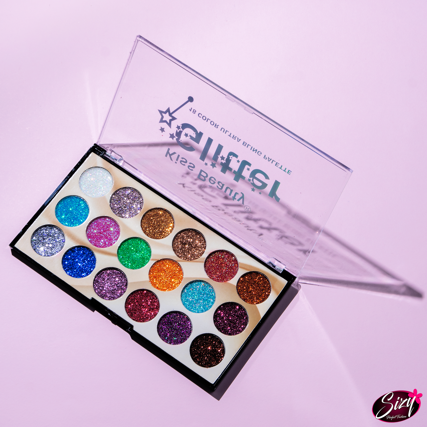Paleta De Sombras Glitter Kiss Beauty 18 Tonos