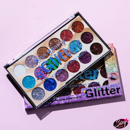 Paleta De Sombras Glitter Kiss Beauty 18 Tonos