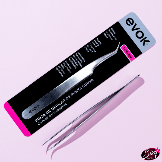 Pinza Curva Para Colocar Pestañas Pelo a Pelo Evok
