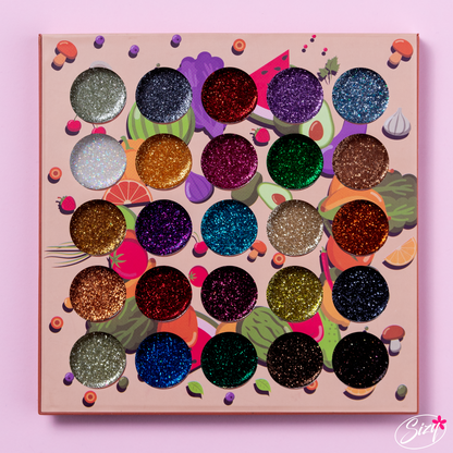 Paleta De Sombras Glitter 25 Tonos