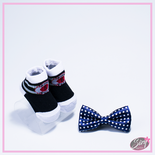 Calcetín y Corbatín Para Bebé