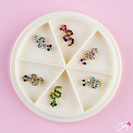 Rueda De Dijes Diseño Serpiente En Colores