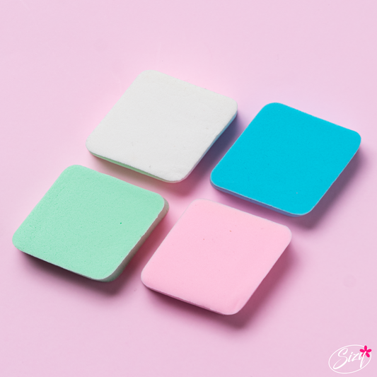 Paquete De Trocitos De Esponjas Para Maquillaje Rombo
