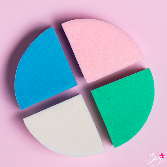 Paquete De Trocitos De Esponjas Para Maquillaje  Triangular