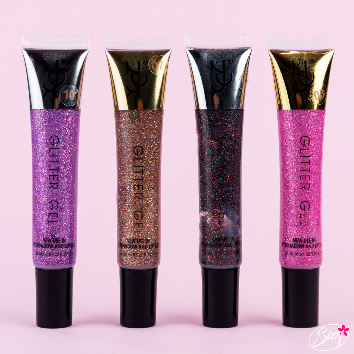 Sombra Gel Con Glitter