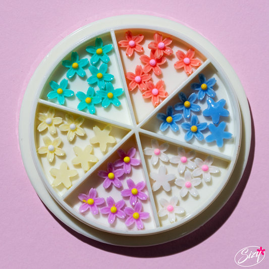 Rueda Decoración 3D Flores De Colores