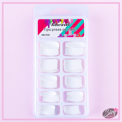 Uñas Postizas Ballerina Blanco – Adoravel