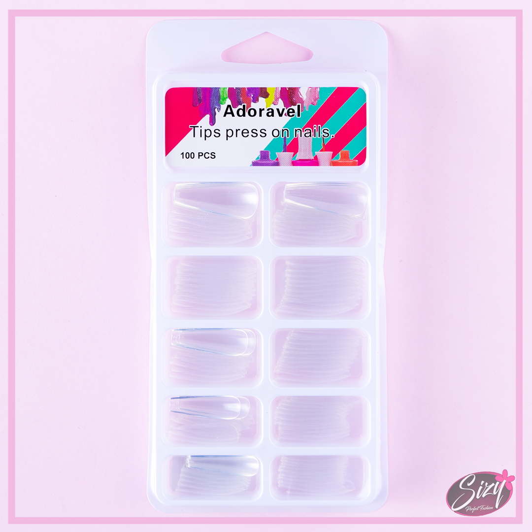 Uñas Postizas Ballerina Transparente – Adoravel