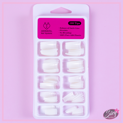 Uñas Postizas Cuadradas Adoravel Natural