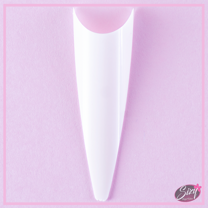 Kit 500 Uñas Postizas Stilleto Blanco- Adoravel