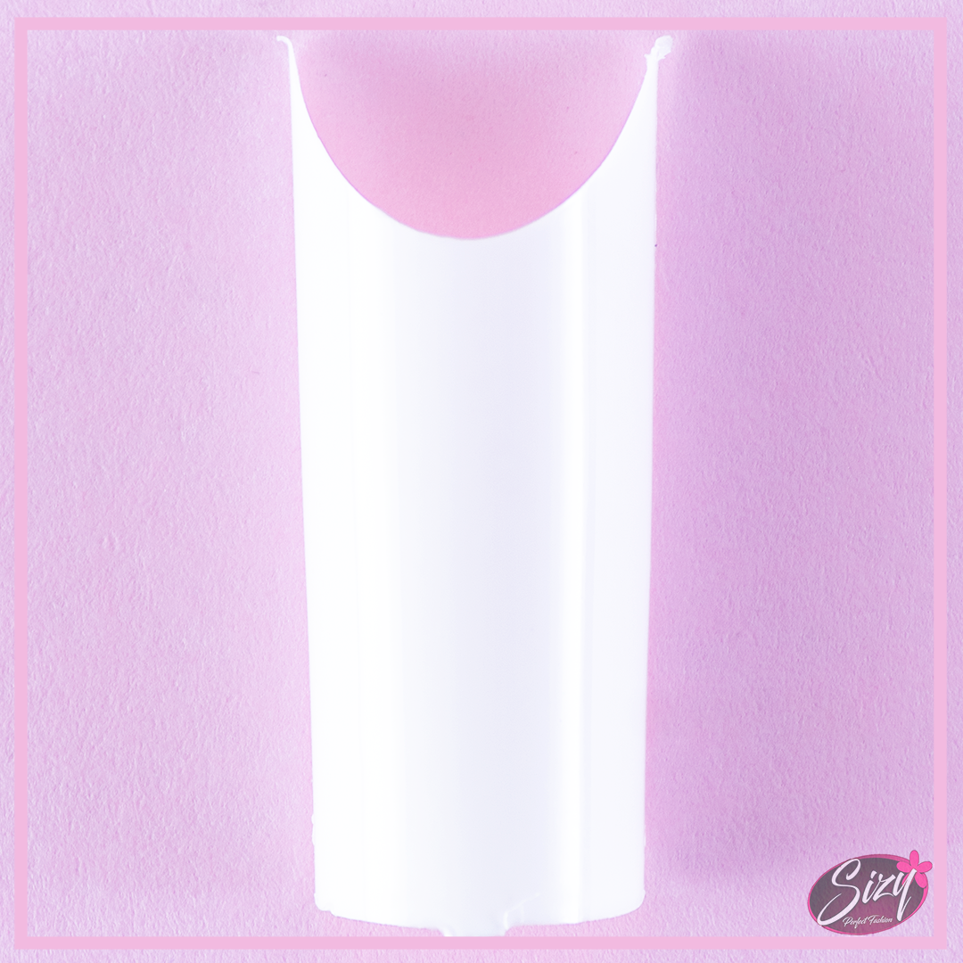 Kit 500 Uñas Postizas Coffin Blanco Adoravel