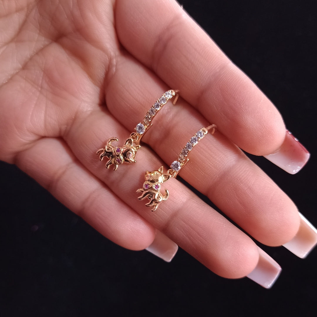 Aretes Colgantes Diseño Perrito