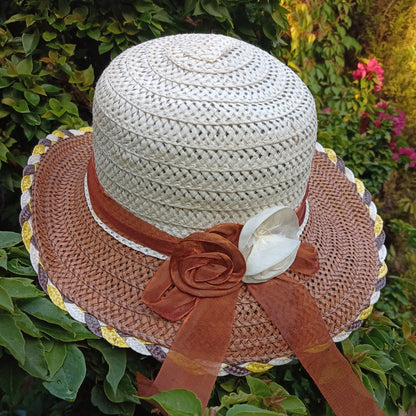 Sombrero Para El Sol Floppy Café Claro