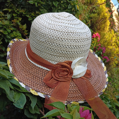 Sombrero Para El Sol Floppy Café Claro
